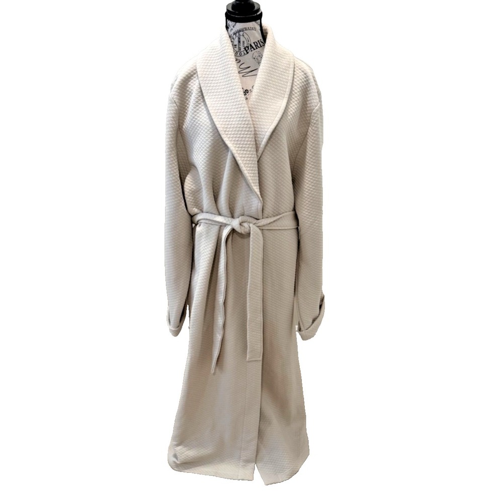 Frette 1860 Plush Luxury Diamond Quilted Robe Tie Belt; Unisex; Beige; XL NWOT